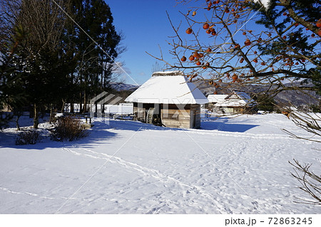 遠野の冬 山口の水車小屋 遠野の冬 山口の水車小屋 72863245
