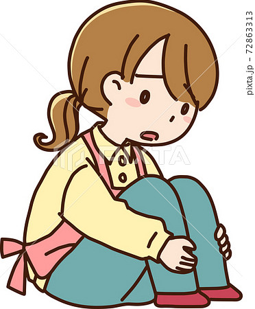 主婦・女性保育士　落ち込む女性 72863313