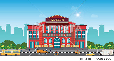 Exterior of museum building. Exterior of museum building. 72863355