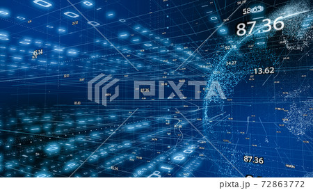 デジタル営業　在宅勤務　テレワーク　IoTによる大都市のデジタル化 背景画像のイメージ 72863772