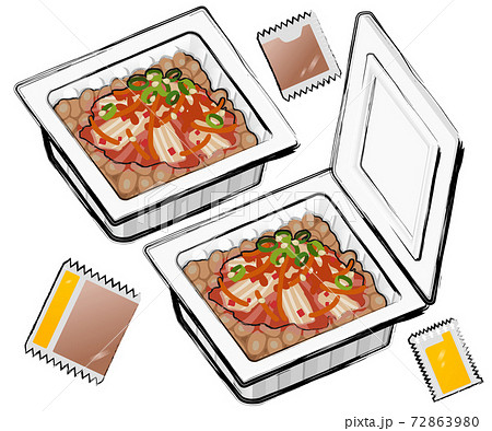 キムチ納豆のイラスト素材