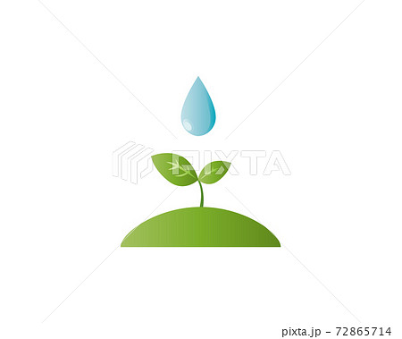 草と水のベクターイラスト 環境 エコロジー のイラスト素材
