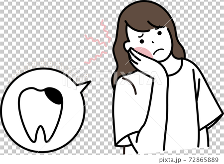 牙痛的女人 72865889