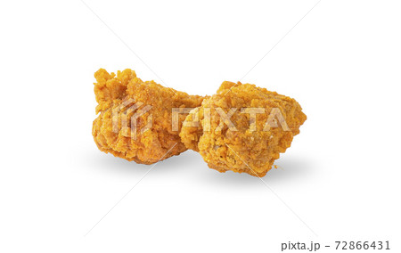 Fried chicken isolated on white background Fried chicken isolated on white background 72866431