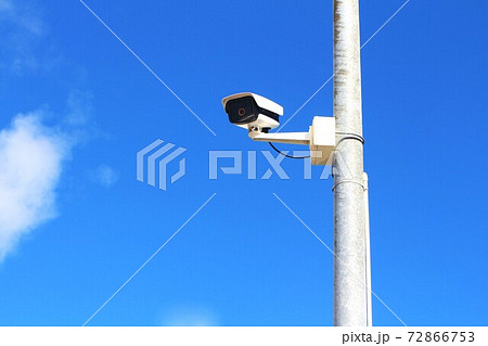 CCTV cameras on steel pole. CCTV cameras on steel pole. 72866753