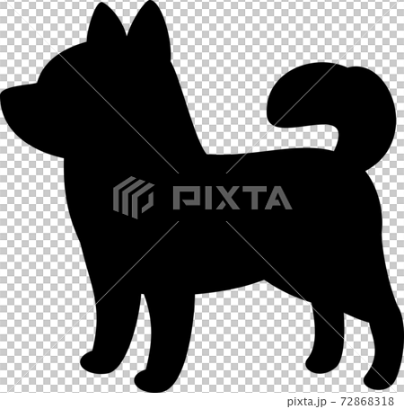 Standing dog silhouette - Stock Illustration [72868318] - PIXTA