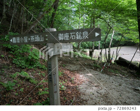御座石鉱泉から鳳凰小屋への登山道 72869243