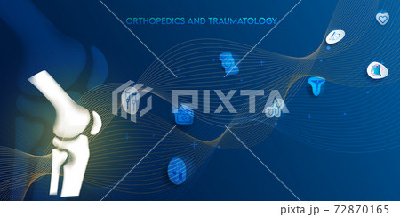 Technology for treatment of knee bone. Abstract traumatology and orthopedics. Medical science in the hospital for body joints. Technology for treatment of knee bone. Abstract traumatology and orthopedics. Medical science in the hospital for body joints. 72870165
