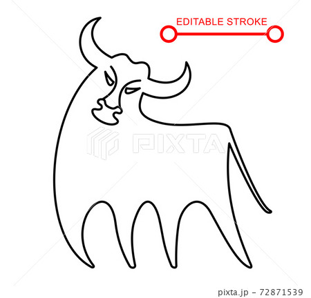 Chinese new year sign. Abstract ox, bull, cow. Lunar horoscope sign Chinese new year sign. Abstract ox, bull, cow. Lunar horoscope sign 72871539