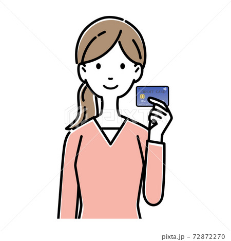 クレジットカードを持つ女性 クレジットカードを持つ女性 72872270