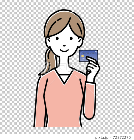 クレジットカードを持つ女性 クレジットカードを持つ女性 72872270