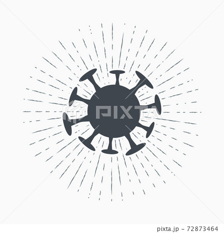 Covid-19 coronavirus, hand drawn retro illustration. Dangerous pandemic virus, sketch vintage engraving on Covid-19 coronavirus, hand drawn retro illustration. Dangerous pandemic virus, sketch vintage engraving on 72873464