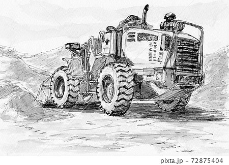 ロードローラーのイラスト素材 72875404 Pixta