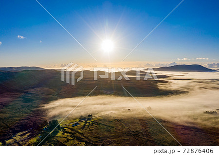Donegal covered with fog from Crove upper to Teelin - Ireland 72876406