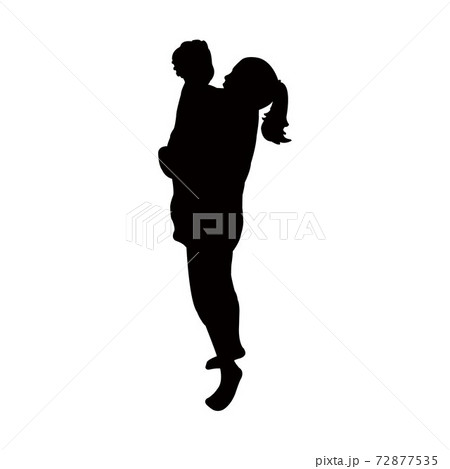 a woman and baby silhouette vector a woman and baby silhouette vector 72877535