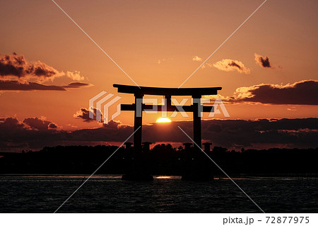 浜名湖 弁天島の夕刻 浜名湖 弁天島の夕刻 72877975