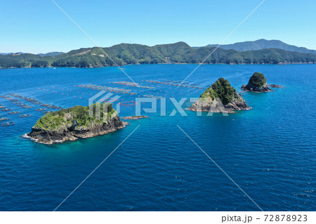 愛媛県愛南町 三ッ畑田島の風景 愛媛県愛南町 三ッ畑田島の風景 72878923