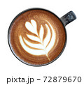 Top of latte milk foam on white background. 72879670