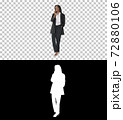 Casual African American Businesswoman talking on phone, Alpha Ch 72880106