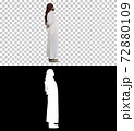 Cool sheikh in sunglasses posing, Alpha Channel with Silhouette 72880109
