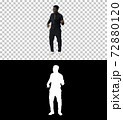 Passionate African American man pretending to play an invisible 72880120