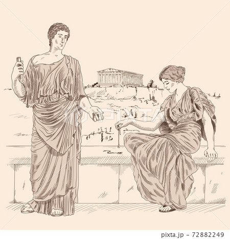 Ancient Greek woman. 72882249