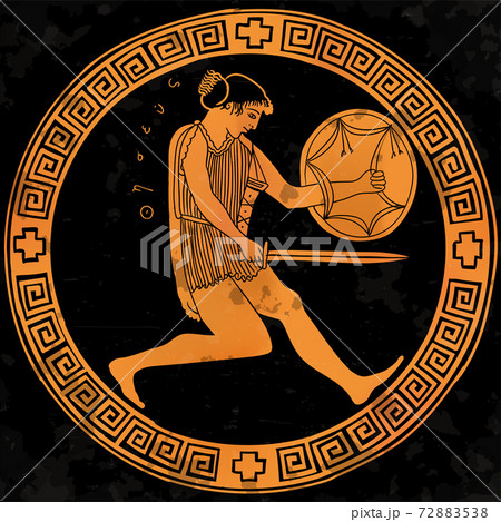 Ancient Greek warrior. Ancient Greek warrior. 72883538