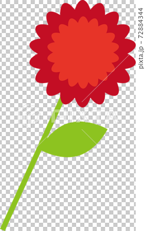 イベントで誰かにプレゼントするシンプルでかわいいデザインの一輪の花のイラスト素材