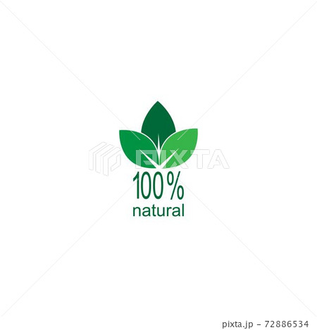 100 % icon, natural, vegan,  organic, anniversary,label design illustration 72886534
