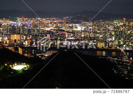 広島竜王公園から眺めた夜景 広島竜王公園から眺めた夜景 72886787