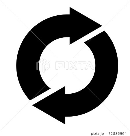 丸く繋がった2つの矢印 丸く繋がった2つの矢印 72886964