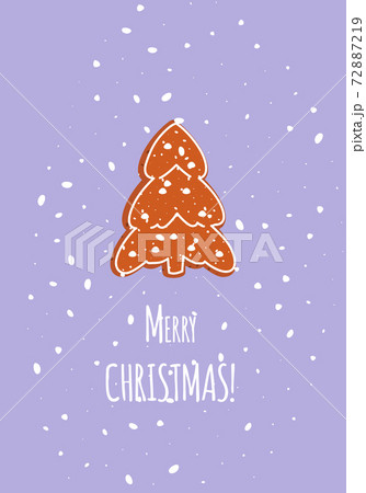 Christmas card fir-tree gingerbread cookie vector Christmas card fir-tree gingerbread cookie vector 72887219