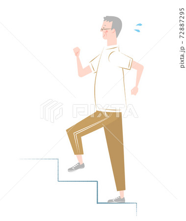 運動をする年配の男性 72887295