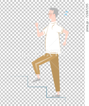 Elderly man exercising 72887295