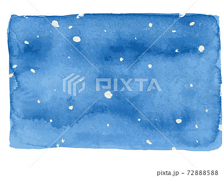 雪の降る空の水彩イラスト 72888588
