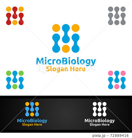 Micro Science and Research Lab Logo for Microbiology, Biotechnology, Chemistry, or Education Design Concept 72889416