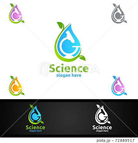 Science and Research Lab Logo for Microbiology, Biotechnology, Chemistry, or Education Design Concept 72889517