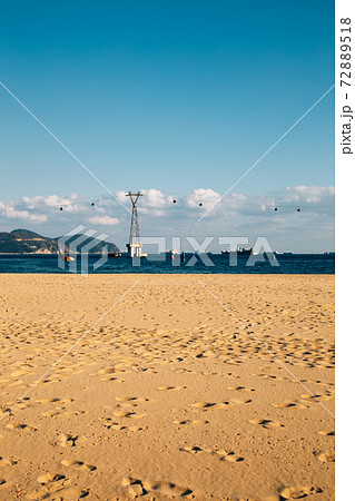Songdo beach and cable car in Busan, Korea 72889518