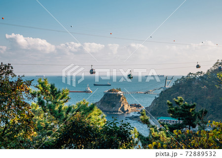 Amnam Park Songdo Yonggung Suspension Bridge and seascape in Busan, Korea Amnam Park Songdo Yonggung Suspension Bridge and seascape in Busan, Korea 72889532