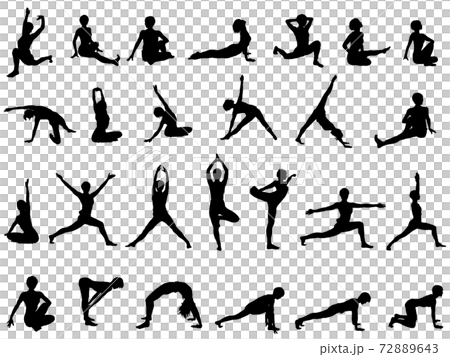 Yoga silhouette_set 72889643