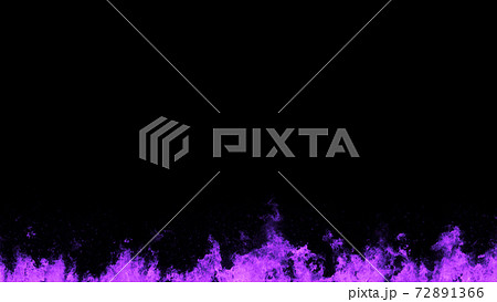 炎のフレーム　背景素材　下枠　紫色　パープル 72891366