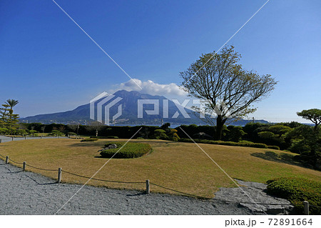 仙巌園から見る桜島 鹿児島県 仙巌園から見る桜島 鹿児島県 72891664