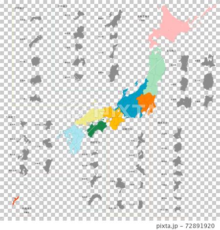 日本地図_都道府県 72891920