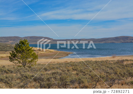 The view of Strawberry Reservoir in Heber City, Utah 72892271