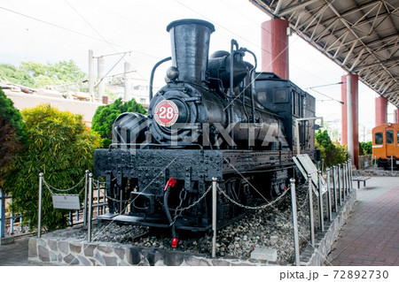 台湾 苗栗市(ミャオリー) 苗栗鉄道文物展示館 阿里山森林鉄道28号シェイ式蒸気機関車 台湾 苗栗市(ミャオリー) 苗栗鉄道文物展示館 阿里山森林鉄道28号シェイ式蒸気機関車 72892730