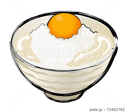 たまごかけごはんのイラスト素材
