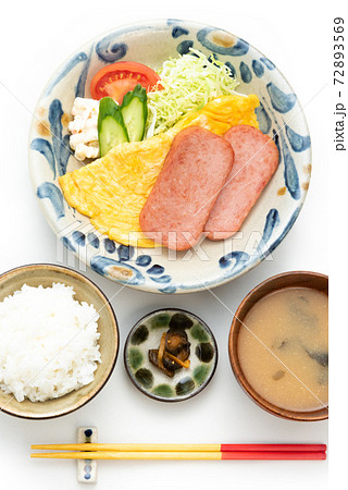 ポークたまご定食 スパム ポークたまご定食 スパム 72893569