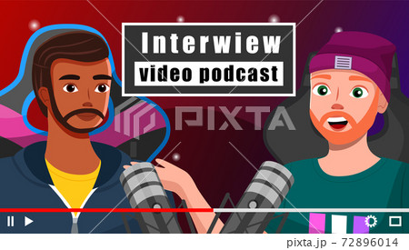 Interview video podcast screensaver of videotape recording male bloggers tell about computer games Interview video podcast screensaver of videotape recording male bloggers tell about computer games 72896014