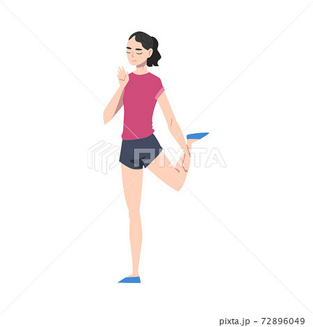 Young Woman with Contempt Look on Her Face Showing Rejection and Refusal Gesture with Her Hand Vector Illustration 72896049