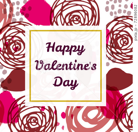 バレンタインカード濃いめのイラスト素材 7260